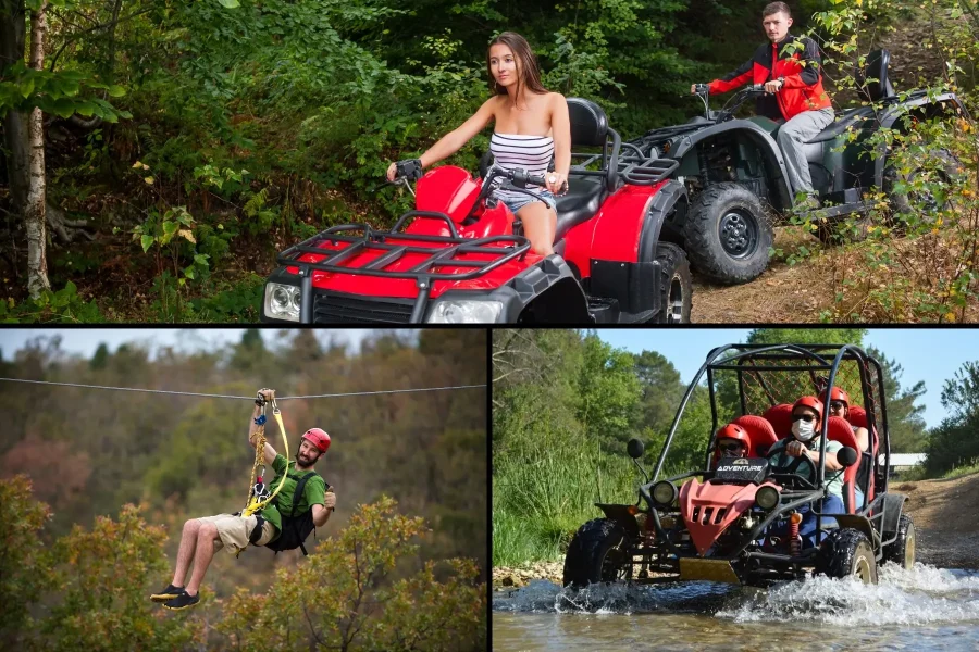 Combo Atv, Buggy, Rafting ve Zipline + Canyon Tour